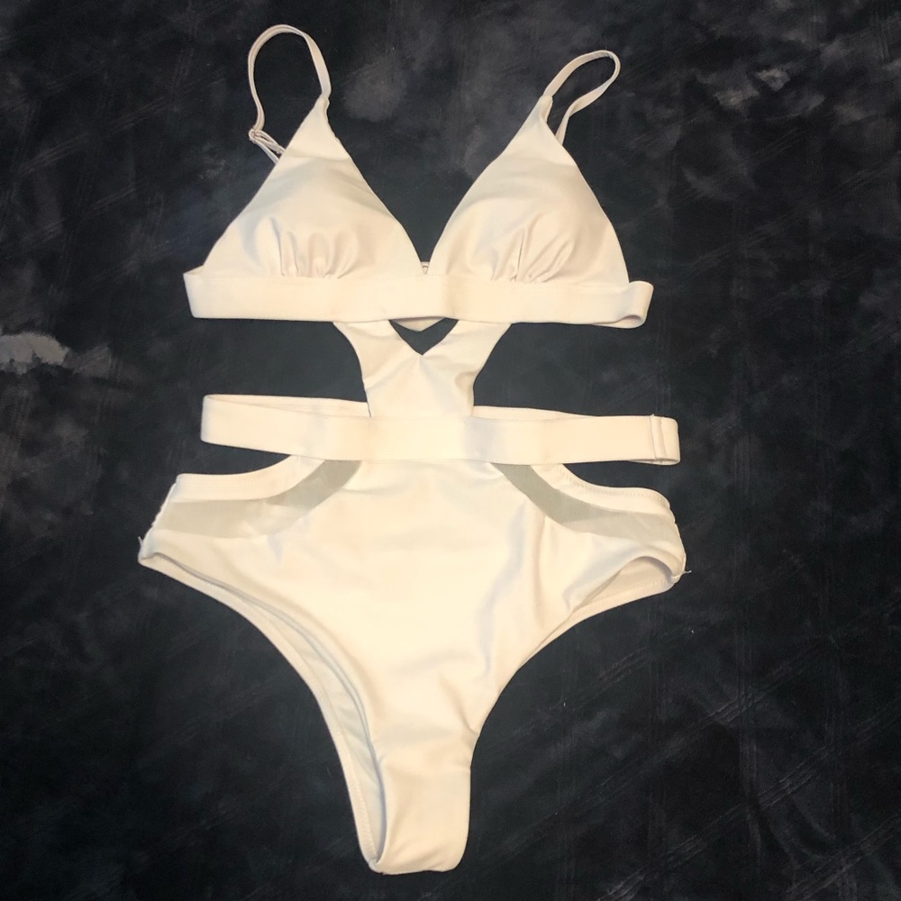 White Swimsuit with cutouts